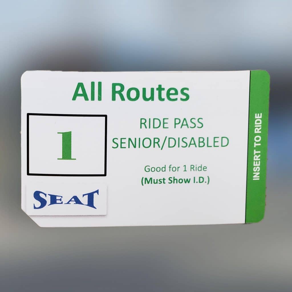 Senior/Disabled 10 Ride Pass Southeast Area Transit District